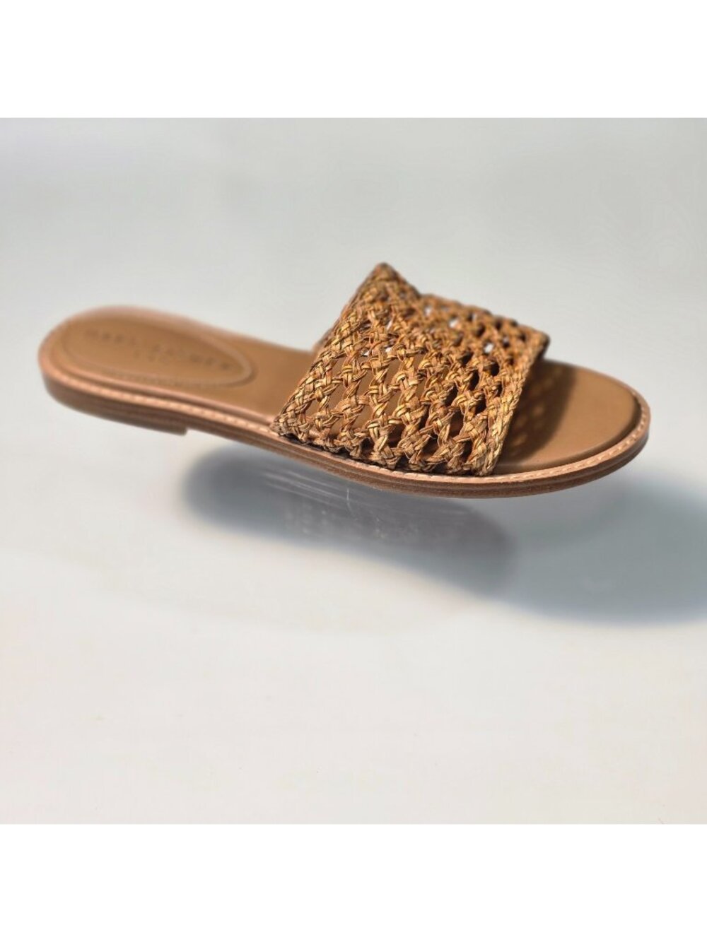 Marc Fisher Ltd Glynne Sandal Womens Flats Size 8 Woven Straw Color